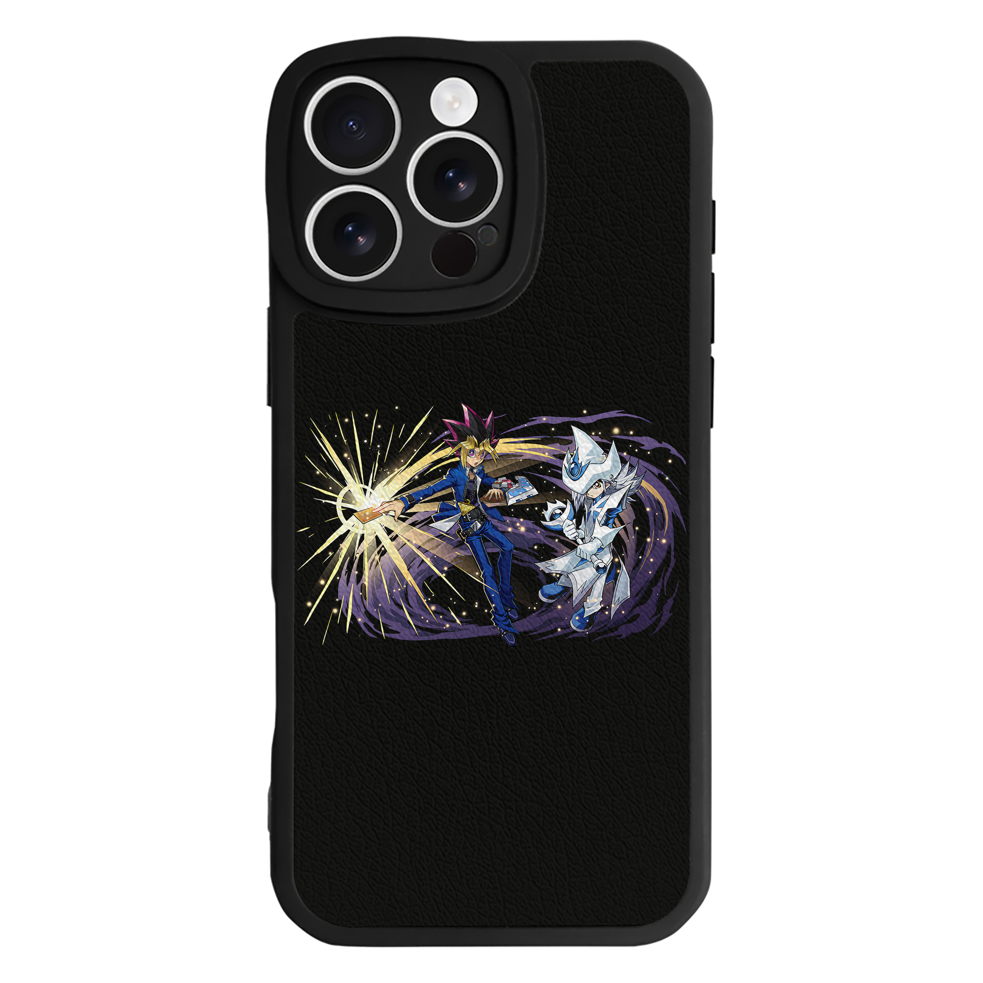 （画像用） 遊☆戯☆王 Yu-Gi-Oh! 【iPhone 16シリーズ対応】シリコンスマホケース（レザー調） 材質：シリコン
